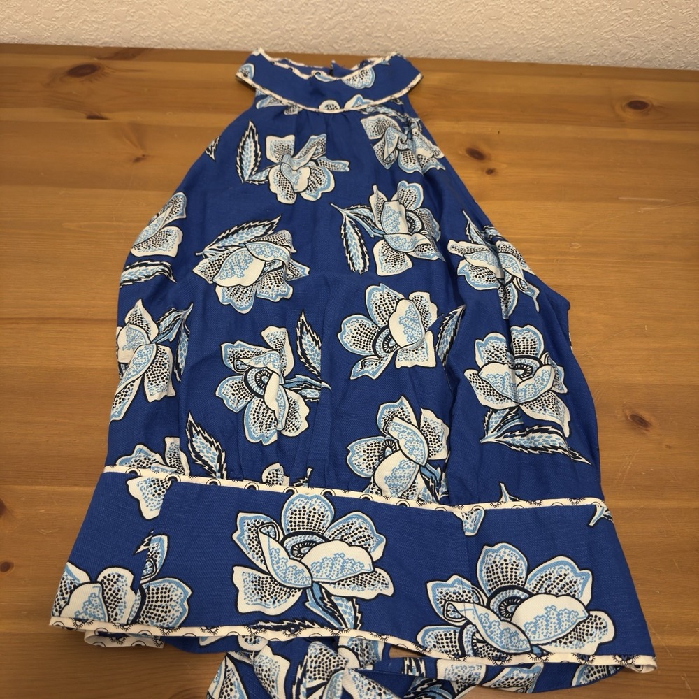 Maeve Women's Bright Blue Floral Halter Tie Bottom Size 14‎